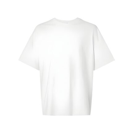 CruxSupply Essential White Oversized Crew Neck Short Sleeve T-Shirt