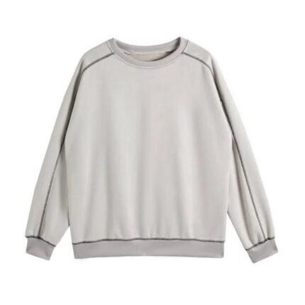 Cruxsupply Minimal Grey Crewneck Sweatshirt Premium Casual Streetwear Essential